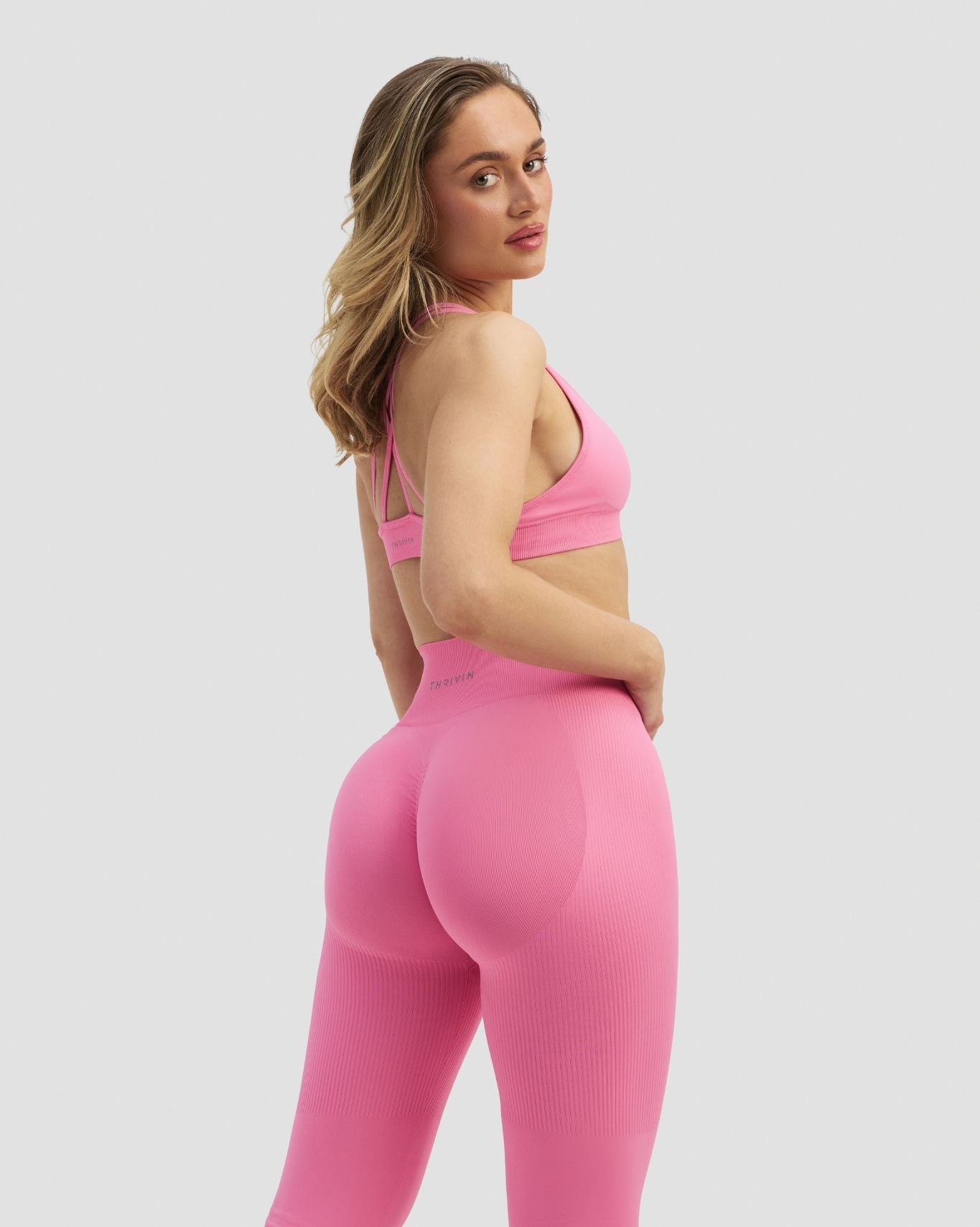 Elevate™ Sculpting High Waist Flare Leggings | Bubble Pink
