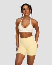 Elevate™ Sculpting Seamless Adjustable Halter Bra | Cream