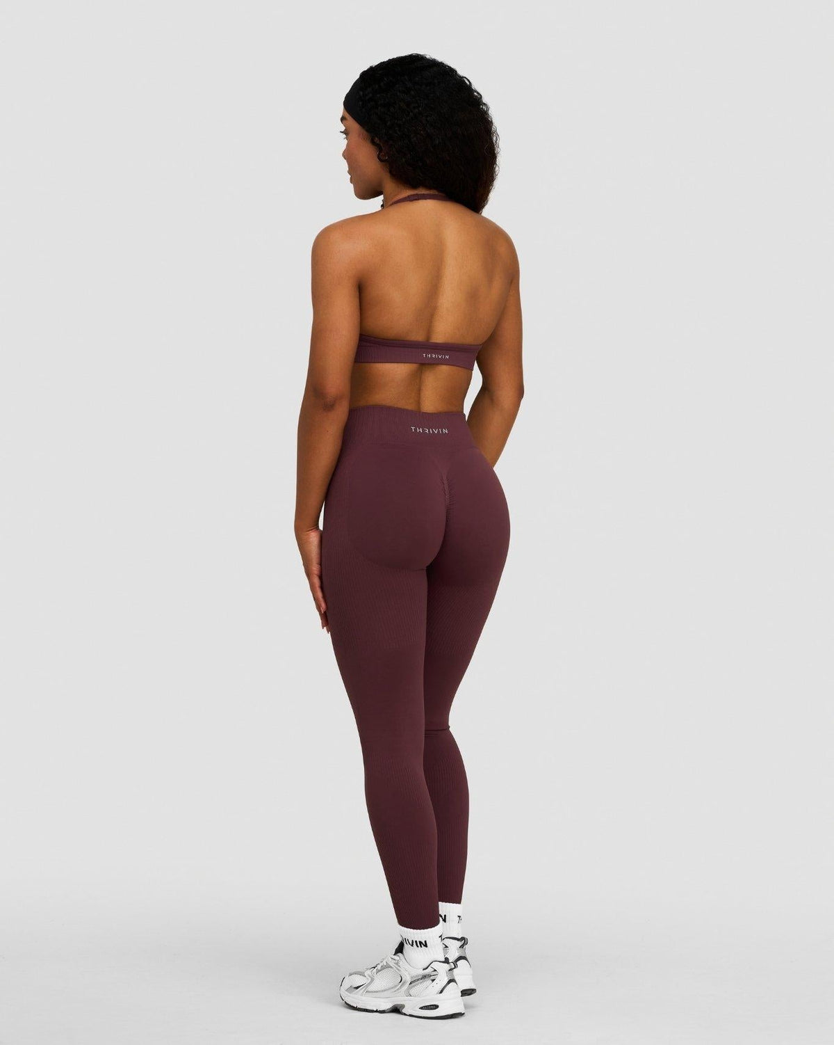 Elevate™ Sculpting Seamless Adjustable Halter Bra | Dark Mauve