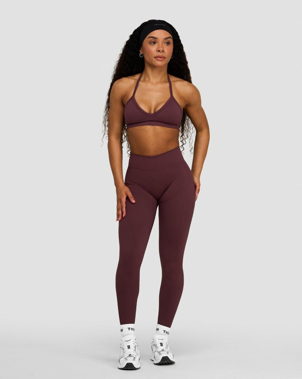 Elevate™ Sculpting Seamless Adjustable Halter Bra | Dark Mauve