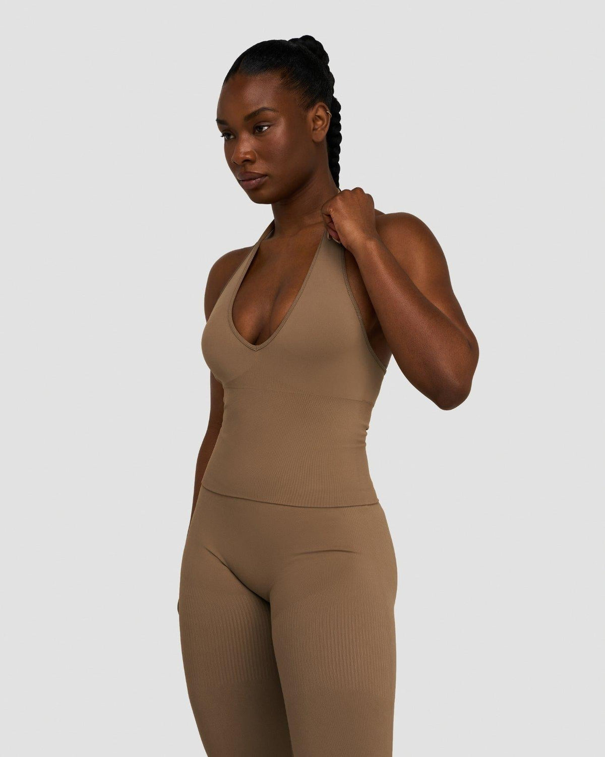 Elevate™ Sculpting Seamless Halterneck Top | Toffee