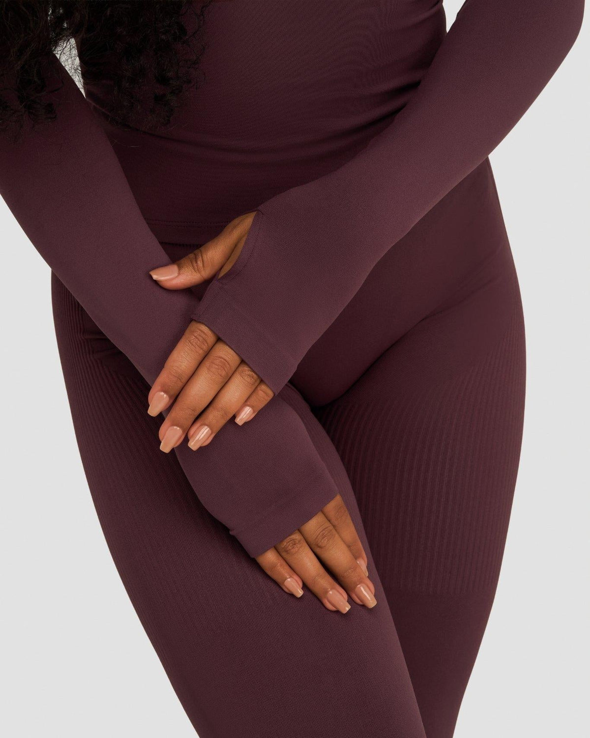 Elevate™ Sculpting Seamless V-Neck Top | Dark Mauve
