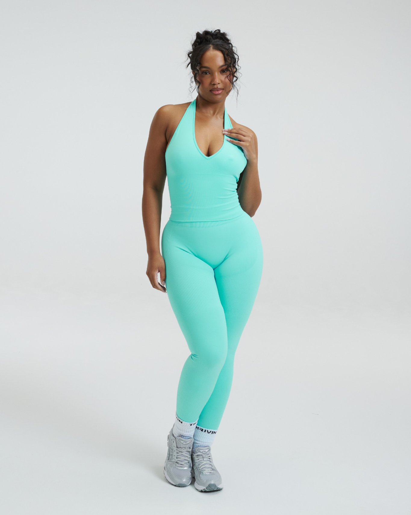 Elevate™ Sculpting Seamless Halterneck Top | Clear Tides