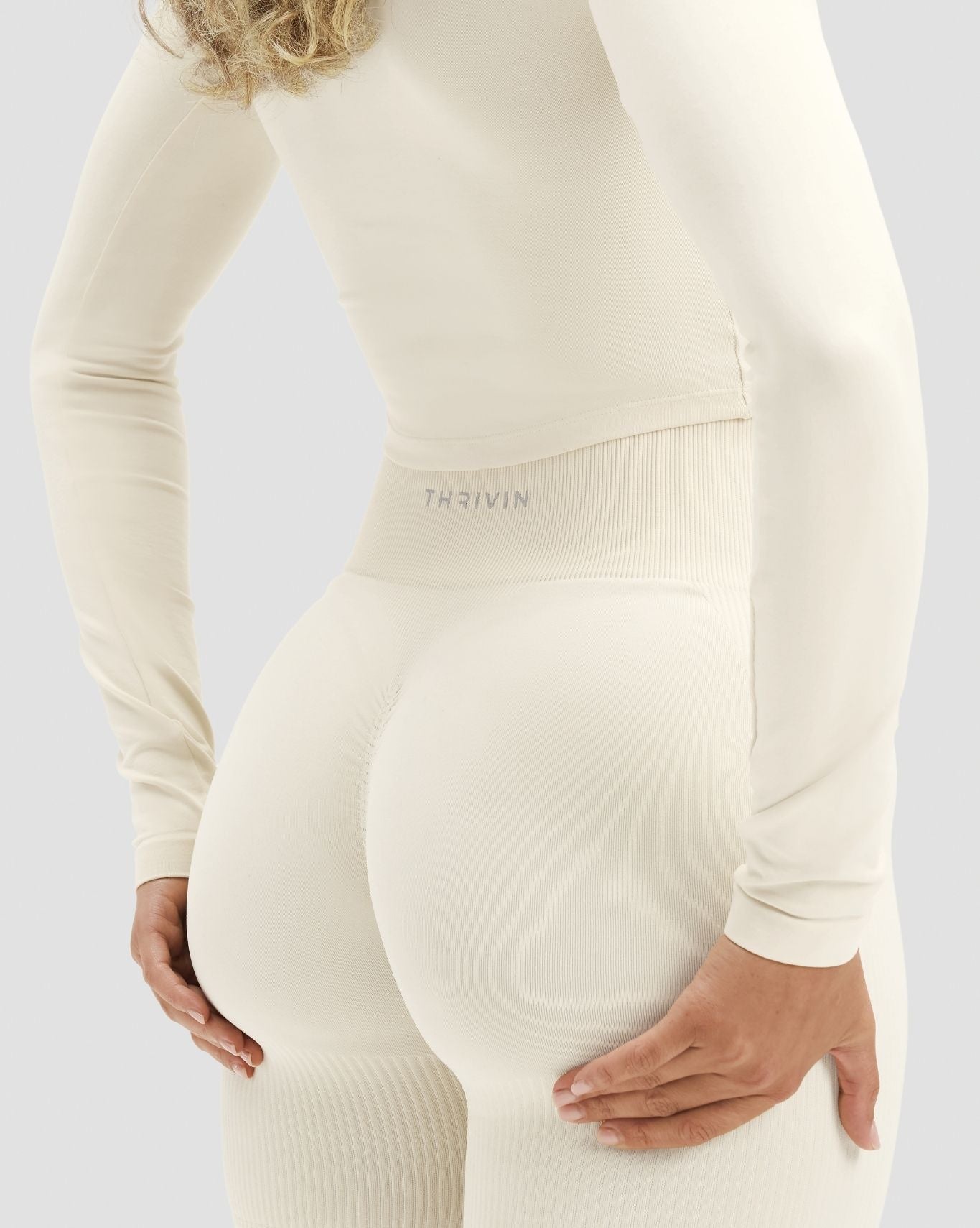 Elevate™ Sculpting High Waist Scrunch Shorts | Cream