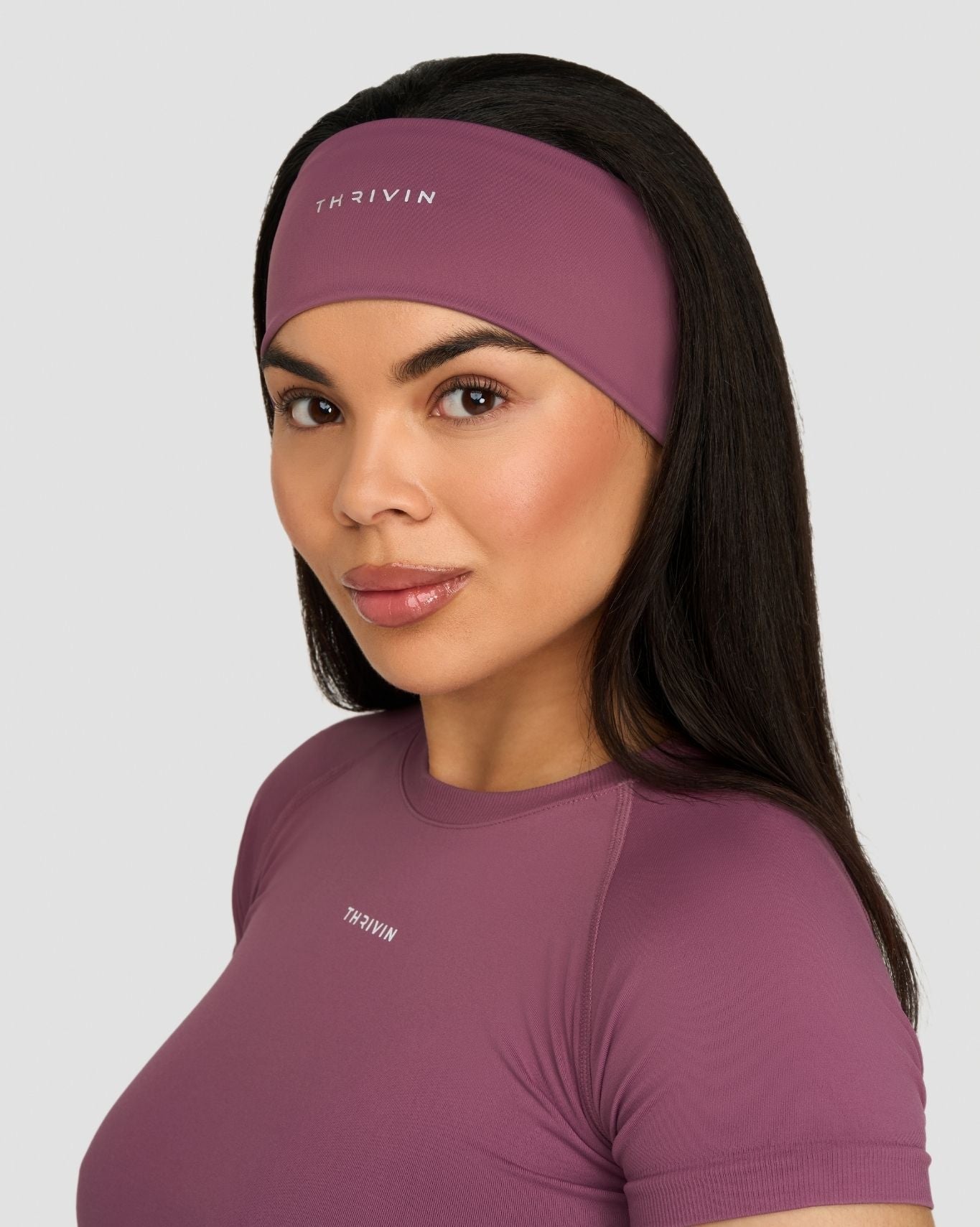 The Essential Collection Chrome Logo Headband | Orchid Mauve