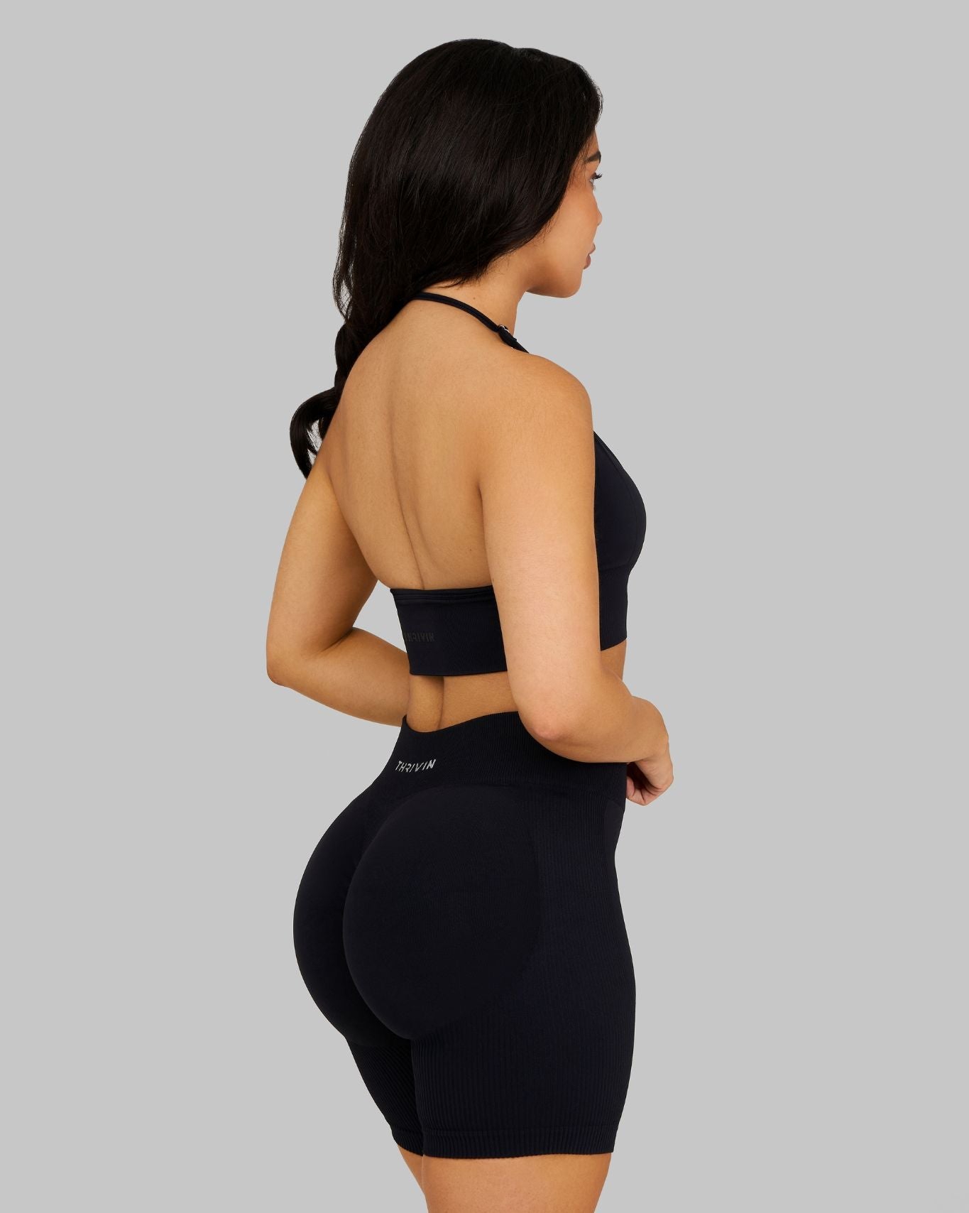 Elevate™ Sculpting Mid Waist Scrunch Shorts | Night Black