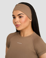 The Essential Collection Chrome Logo Headband | Toffee