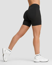 Elevate™ Sculpting Mid Waist Scrunch Shorts | Charcoal Grey