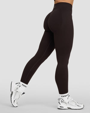 Elevate™ Sculpting Mid Waist Scrunch Leggings | Coffee
