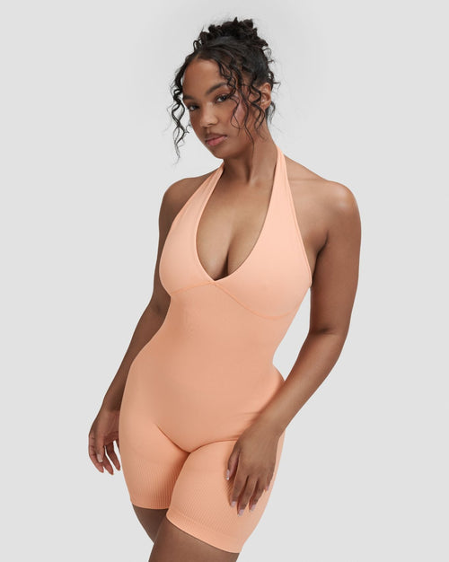 Elevate™ Sculpting Halterneck All In One | Melon Ice