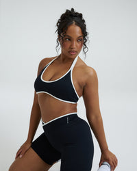 Elevate™ Outline Halterneck Bra | Night Black