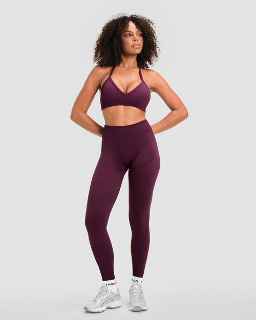 Elevate™ Sculpting Mid Waist Scrunch Leggings | Winter Plum