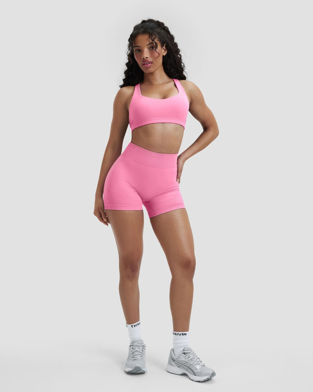 Elevate™ Sculpting Mid Waist Scrunch Shorter Shorts | Bubble Pink