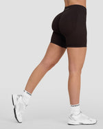 Elevate™ Sculpting Mid Waist Scrunch Shorts | Coffee