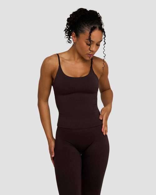 Elevate™ Sculpting Seamless Scoop Neck Cami | Coffee