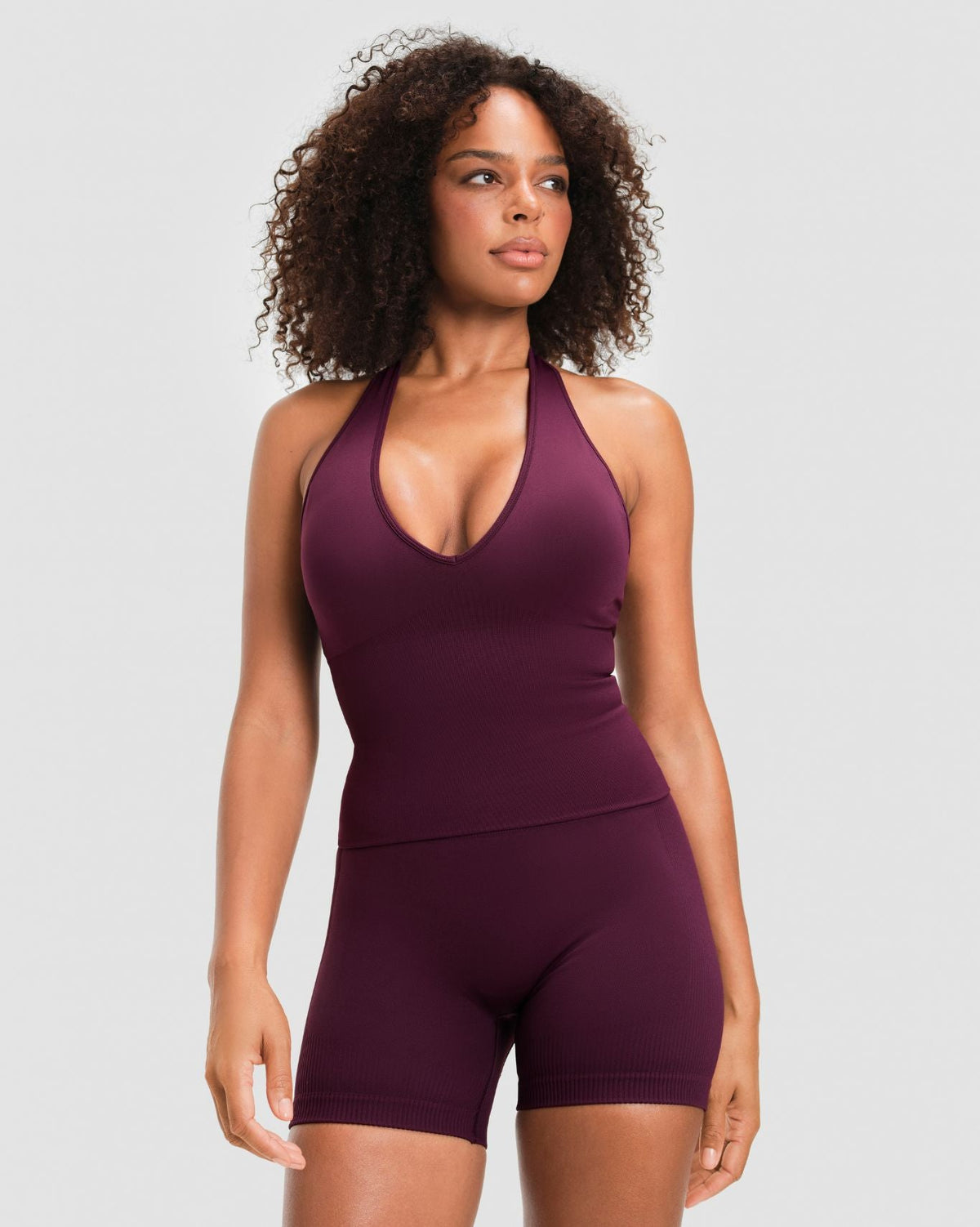 Elevate™ Sculpting Seamless Halterneck Top | Winter Plum