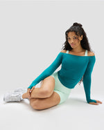 The Essential Collection Boat Neck Top | Harbor Blue