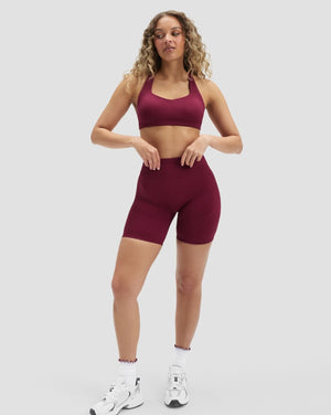 Elevate™ Sculpting High Waist Scrunch Shorts | Cherry Berry