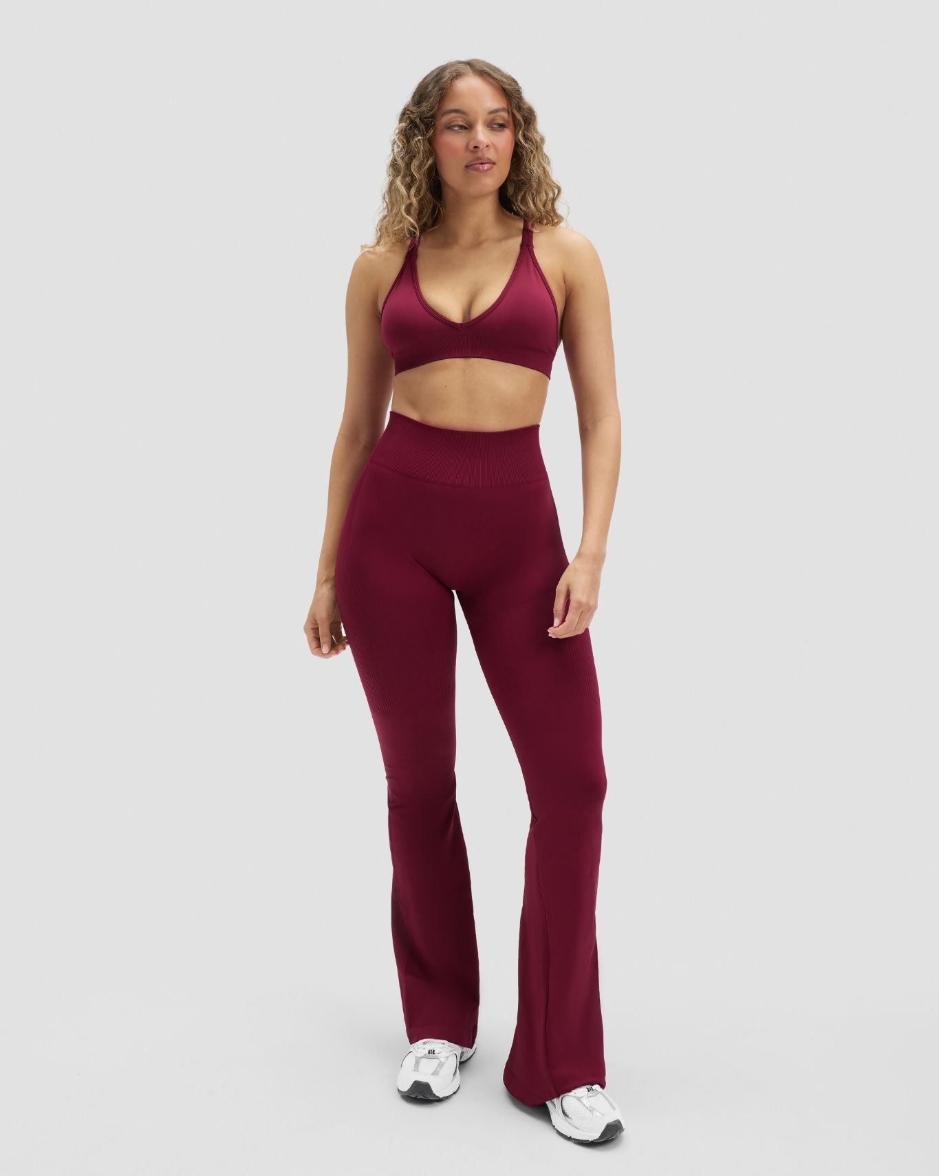 Elevate™ Sculpting High Waist Flare Leggings | Cherry Berry