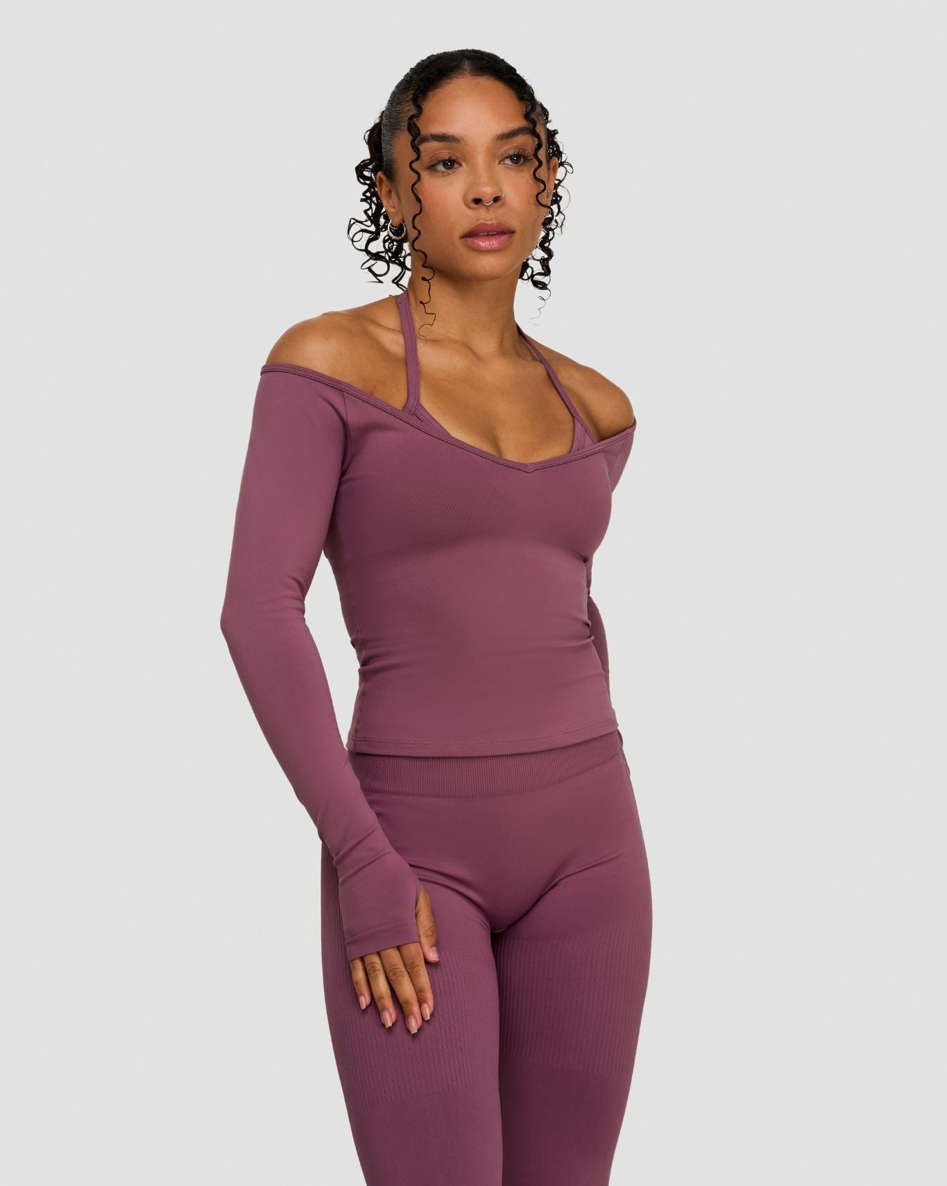 Elevate™ Sculpting Seamless V-Neck Top | Orchid Mauve