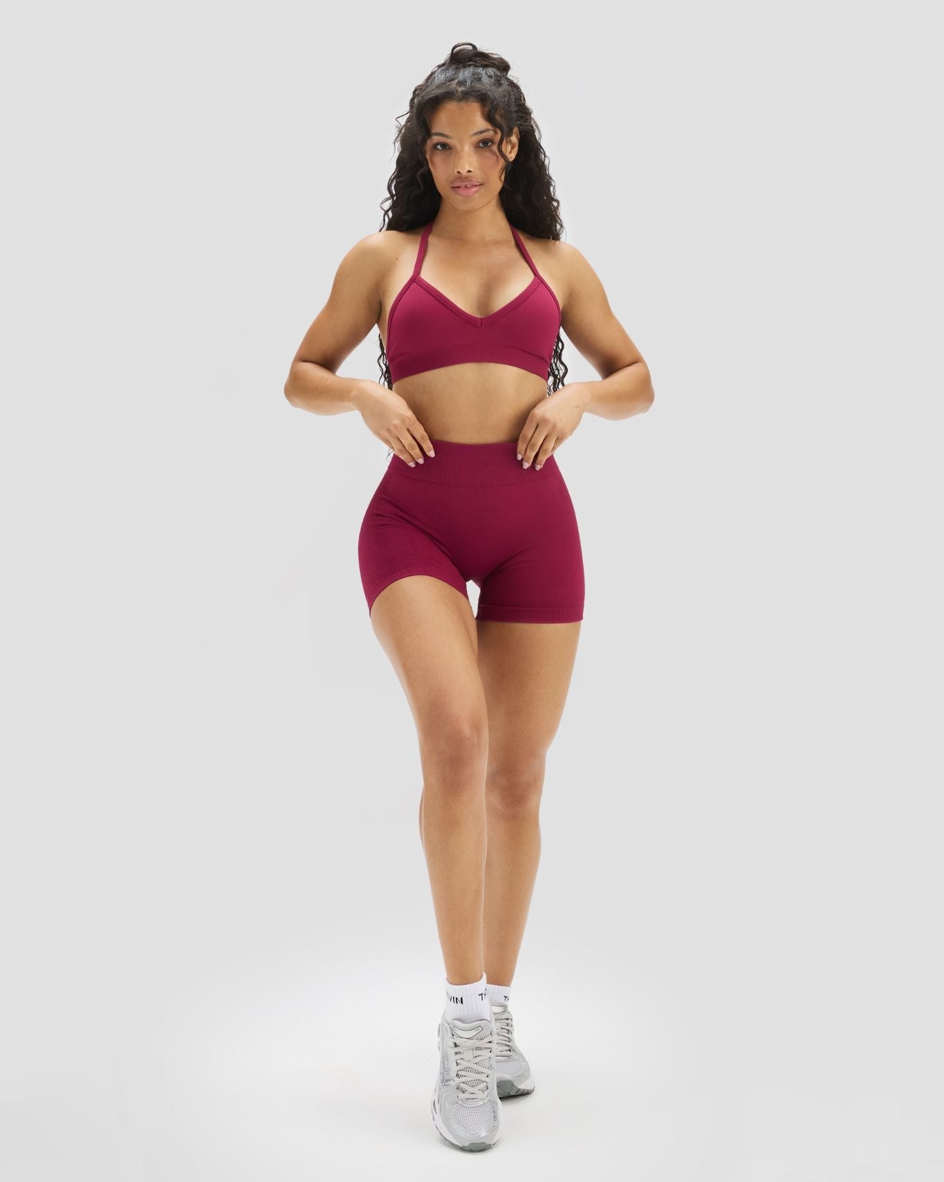 Elevate™ Sculpting Mid Waist Scrunch Shorter Shorts | Cherry Berry