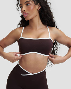 Elevate™ Outline Bandeau Bra | Coffee