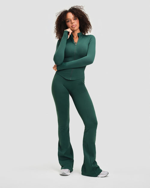 Elevate™ Compression Long Sleeve Jacket | Pine Green