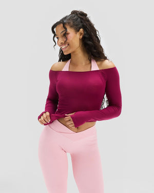 The Essential Collection Boat Neck Top | Cherry Berry