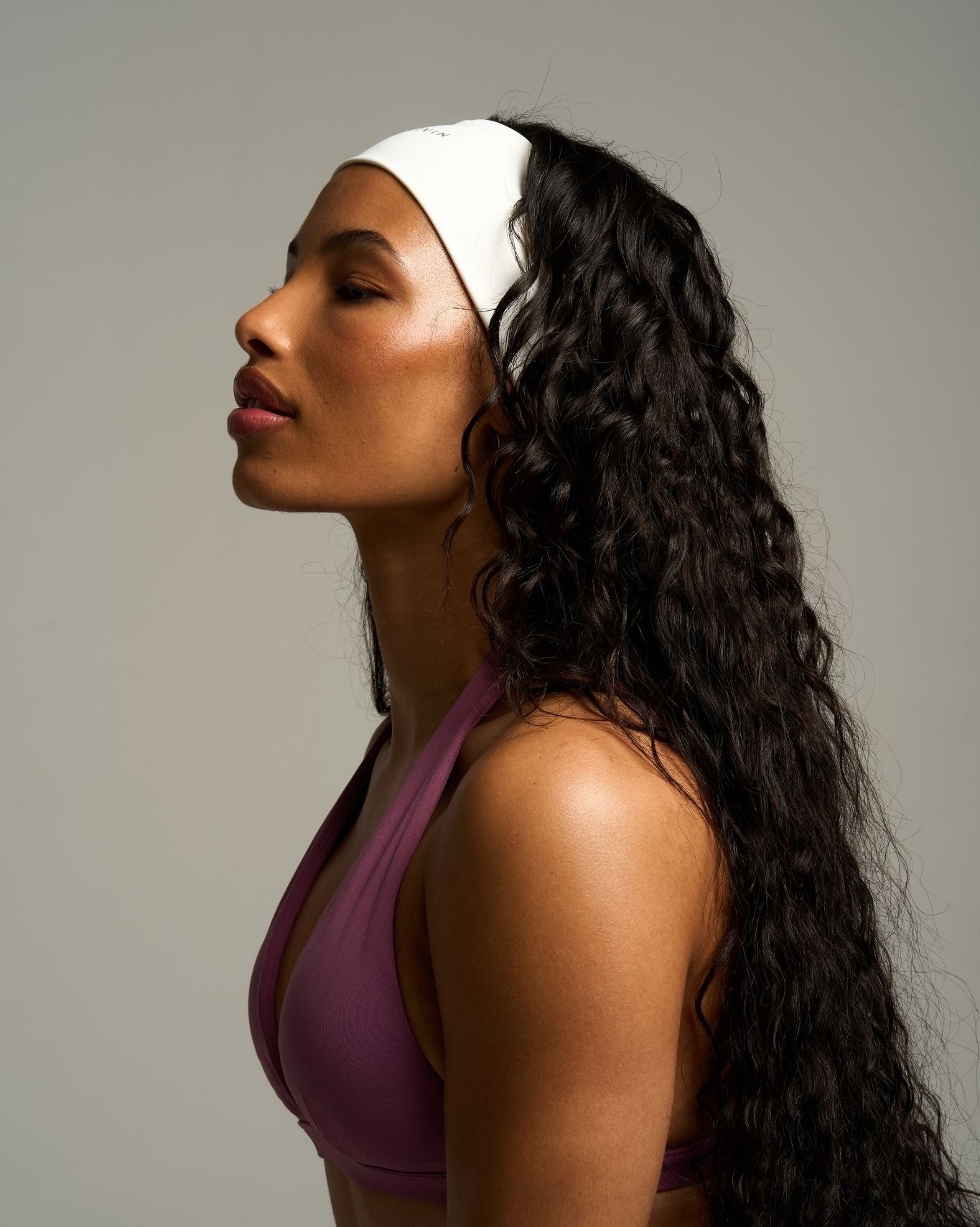 The Essential Collection Chrome Logo Headband | Cream