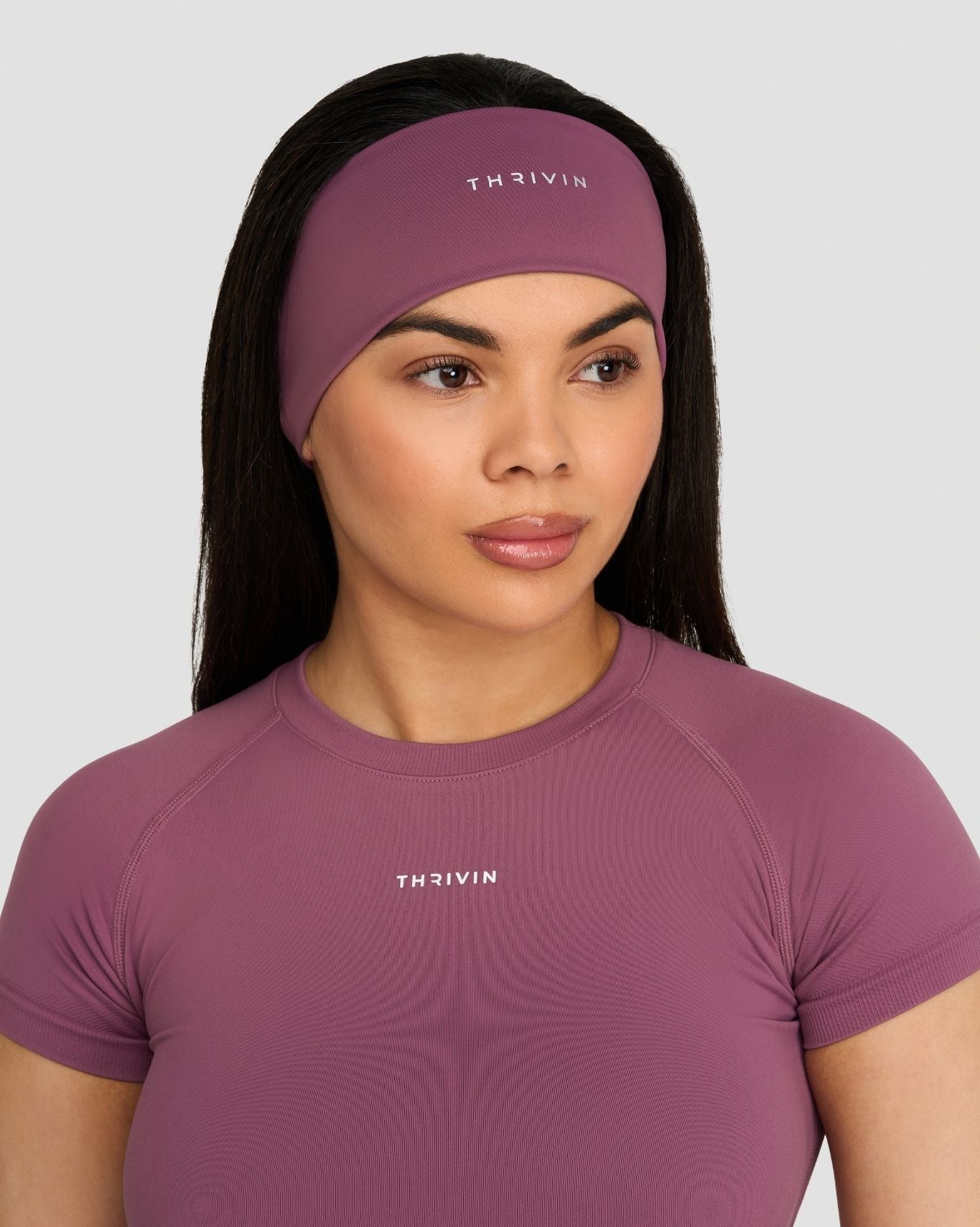 The Essential Collection Chrome Logo Headband | Orchid Mauve