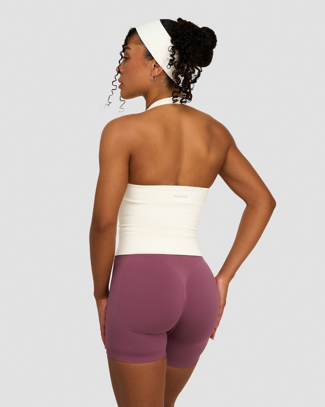 Elevate™ Sculpting Seamless Halterneck Top | Cream