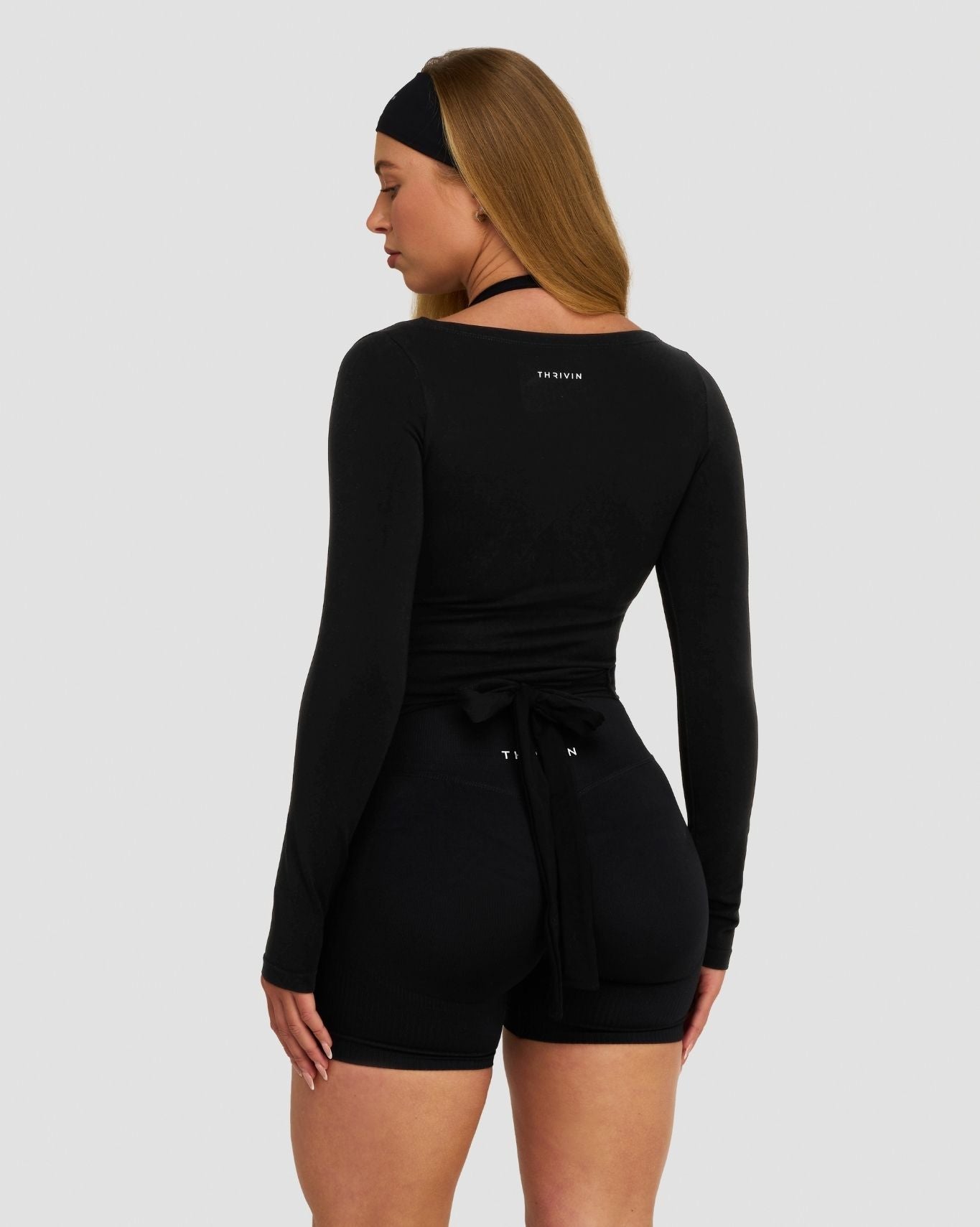 The Essential Collection Wrap Top | Night Black