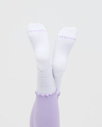 THRIVIN Frill Ruffle Socks | Lilac