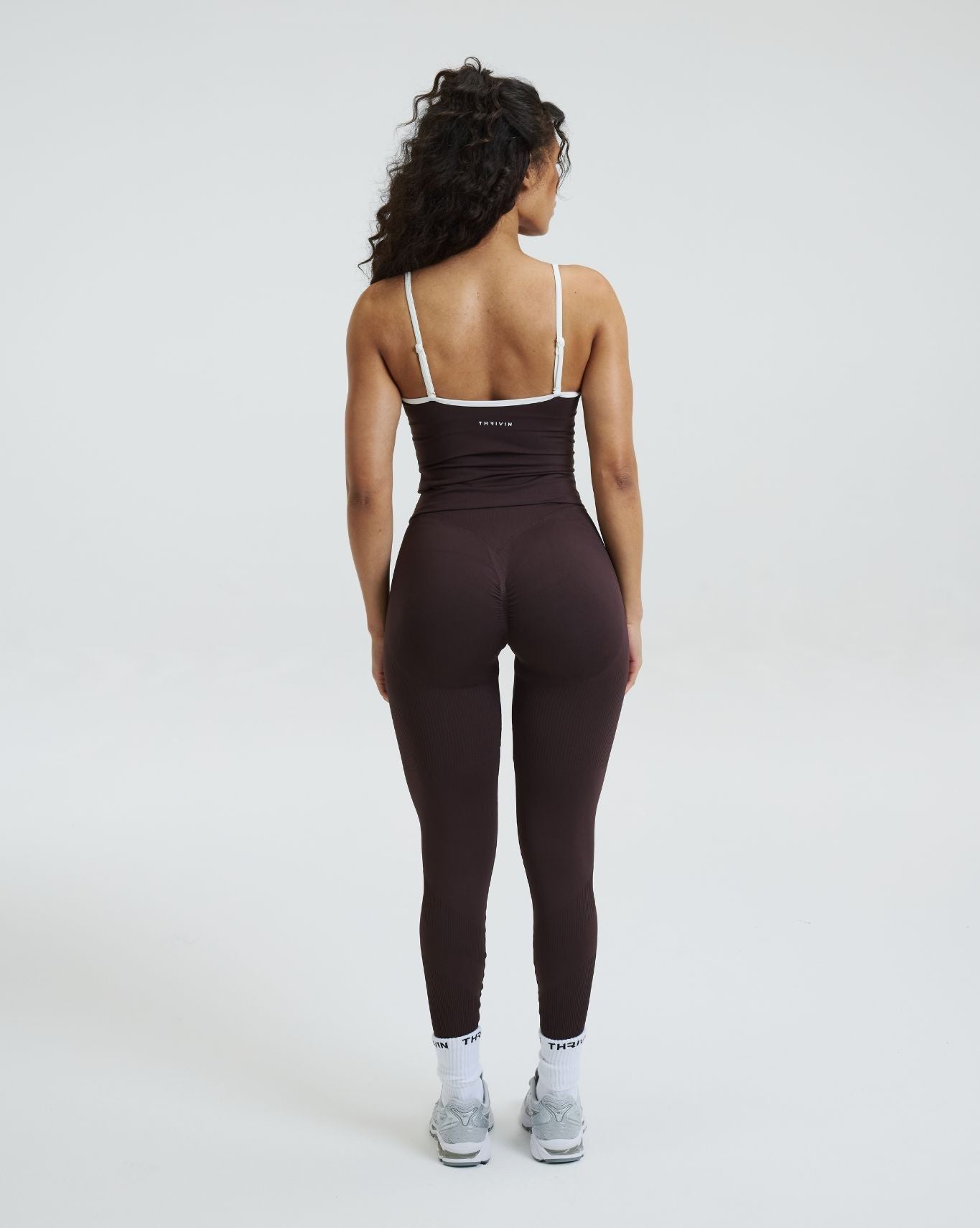 Elevate™ Outline Cross Back Tank Top | Coffee