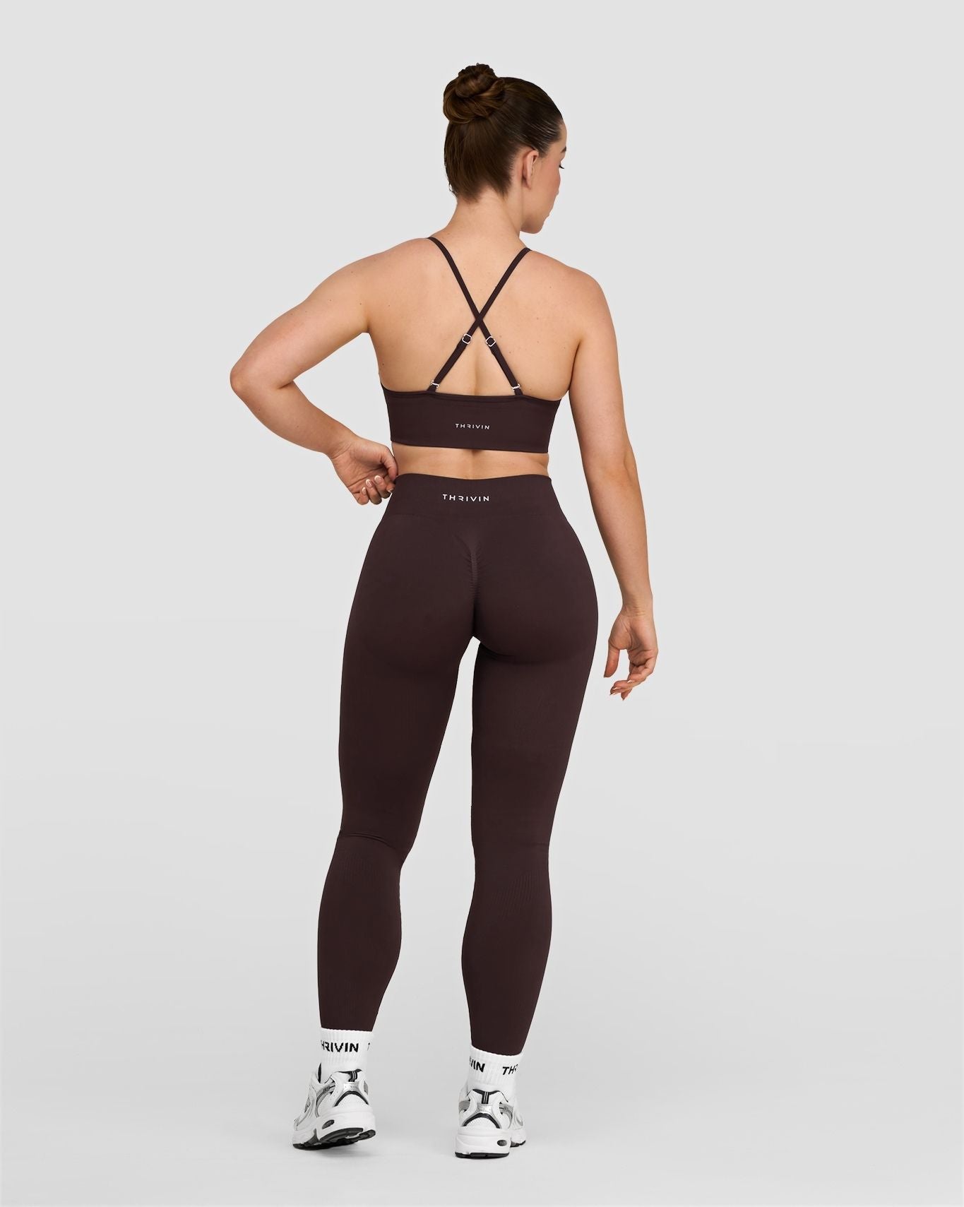 Elevate™ Sculpting Mid Waist Scrunch Leggings | Coffee
