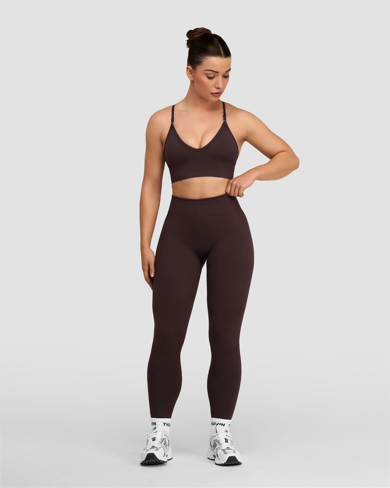 Elevate™ Sculpting Mid Waist Scrunch Leggings | Coffee