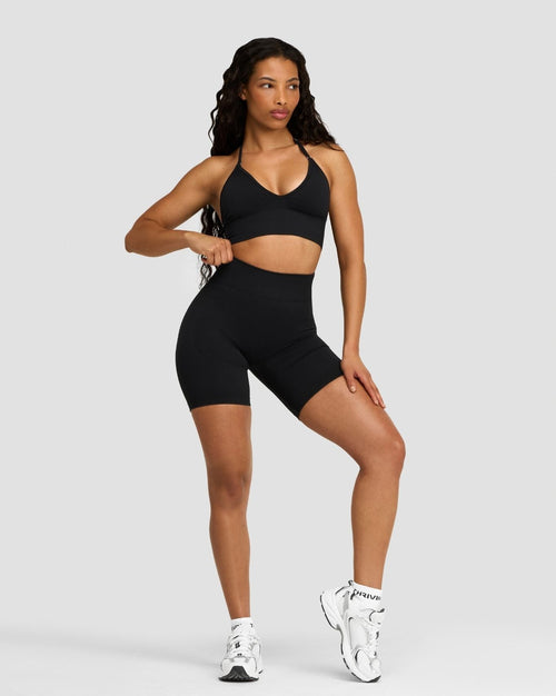 Elevate™ Sculpting Mid Waist Scrunch Shorts | Night Black