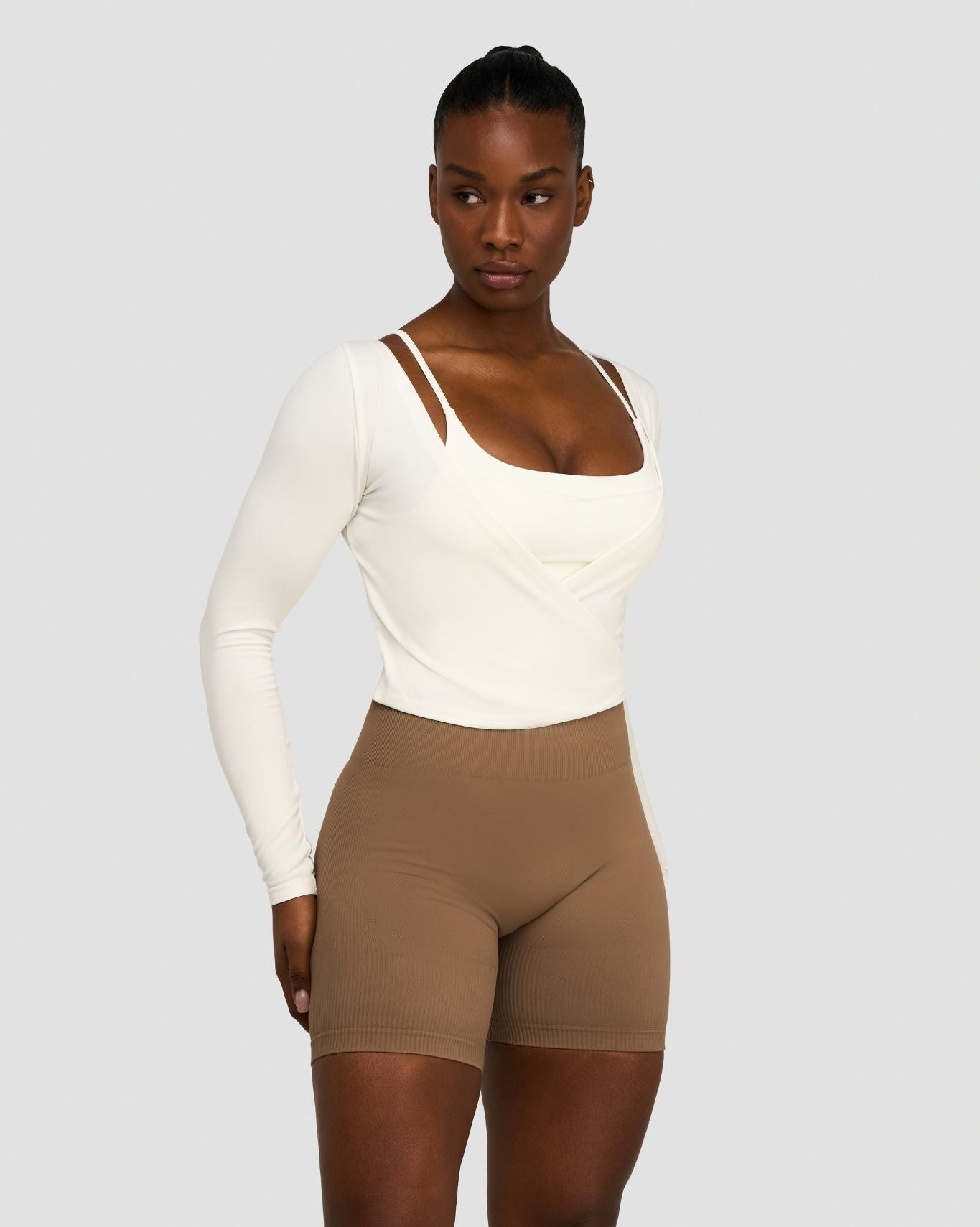The Essential Collection Wrap Top | Cream