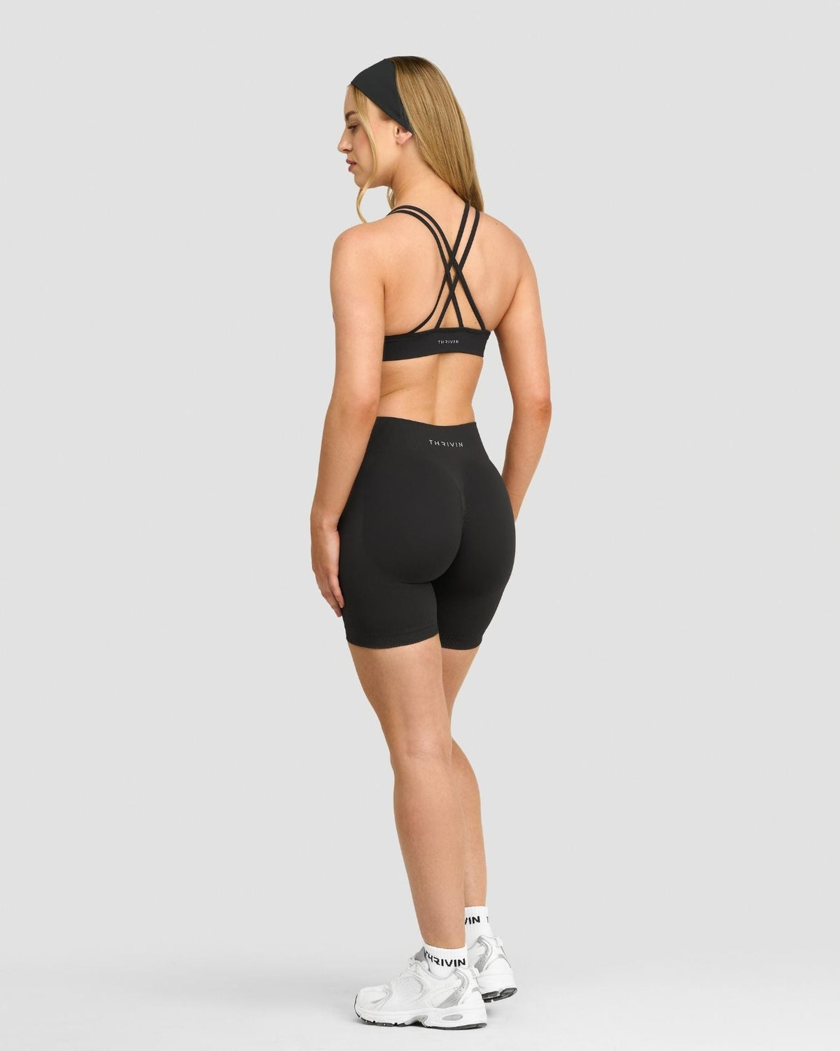 Elevate™ Sculpting Mid Waist Scrunch Shorts | Charcoal Grey