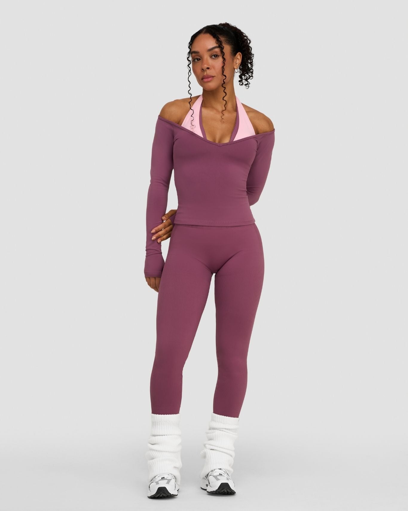 Elevate™ Sculpting Seamless V-Neck Top | Orchid Mauve