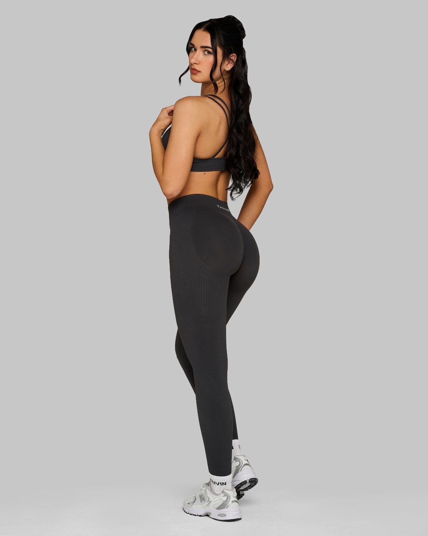Elevate™ Sculpting Mid Waist Scrunch Leggings | Charcoal Grey