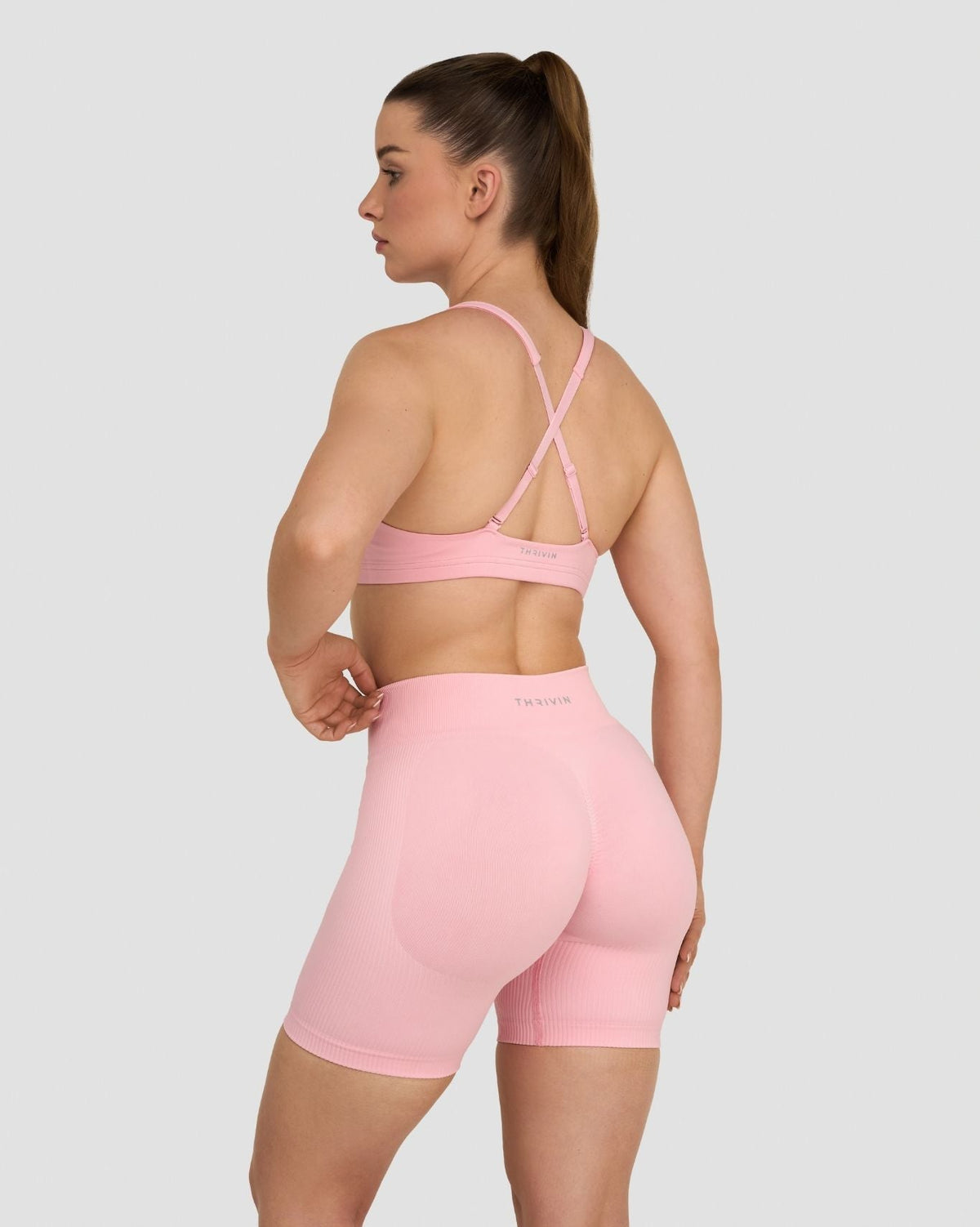 Elevate™ Sculpting Medium Impact Multiway Bra | Cotton Pink