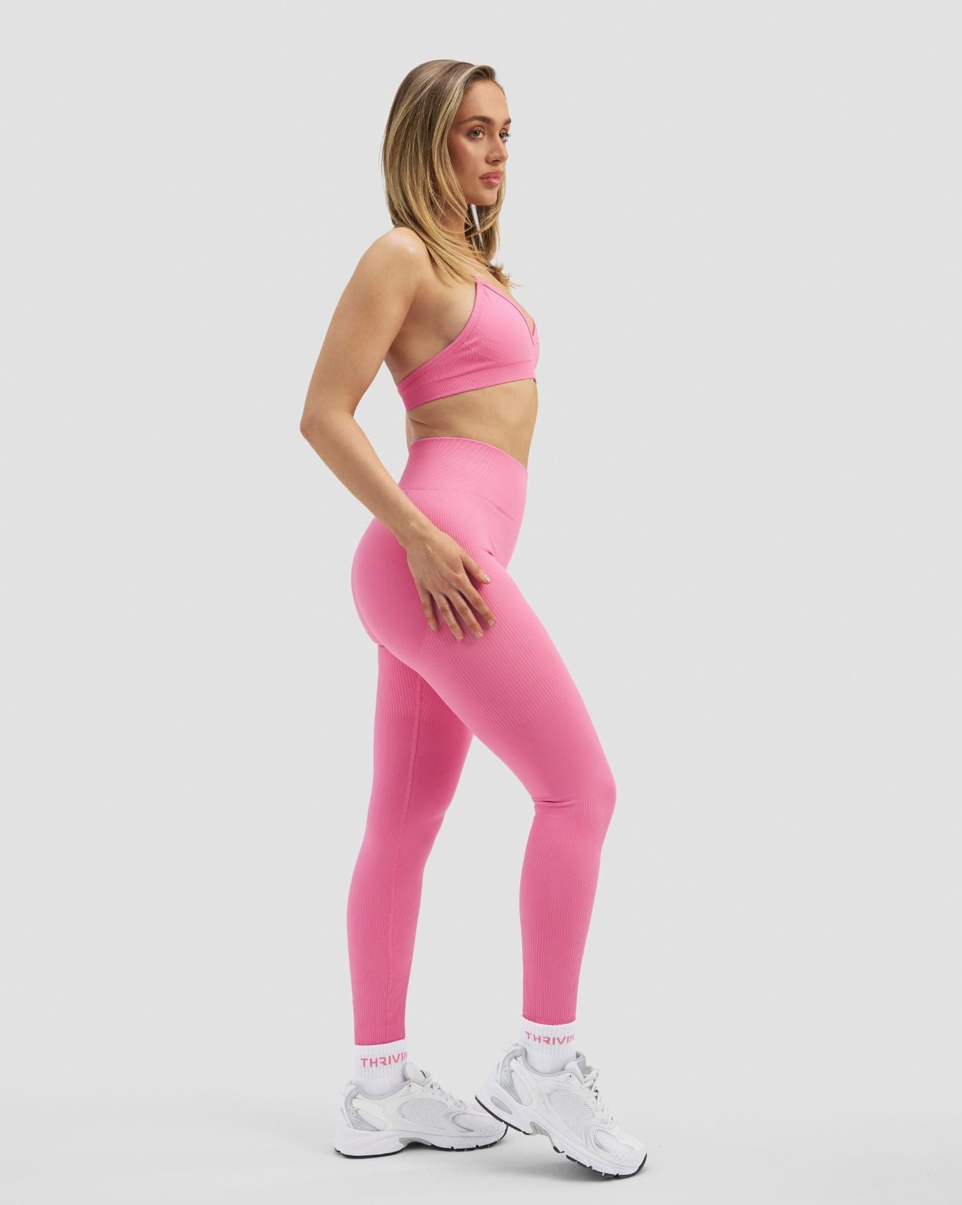 Elevate™ Sculpting High Waist Scrunch Leggings | Bubble Pink