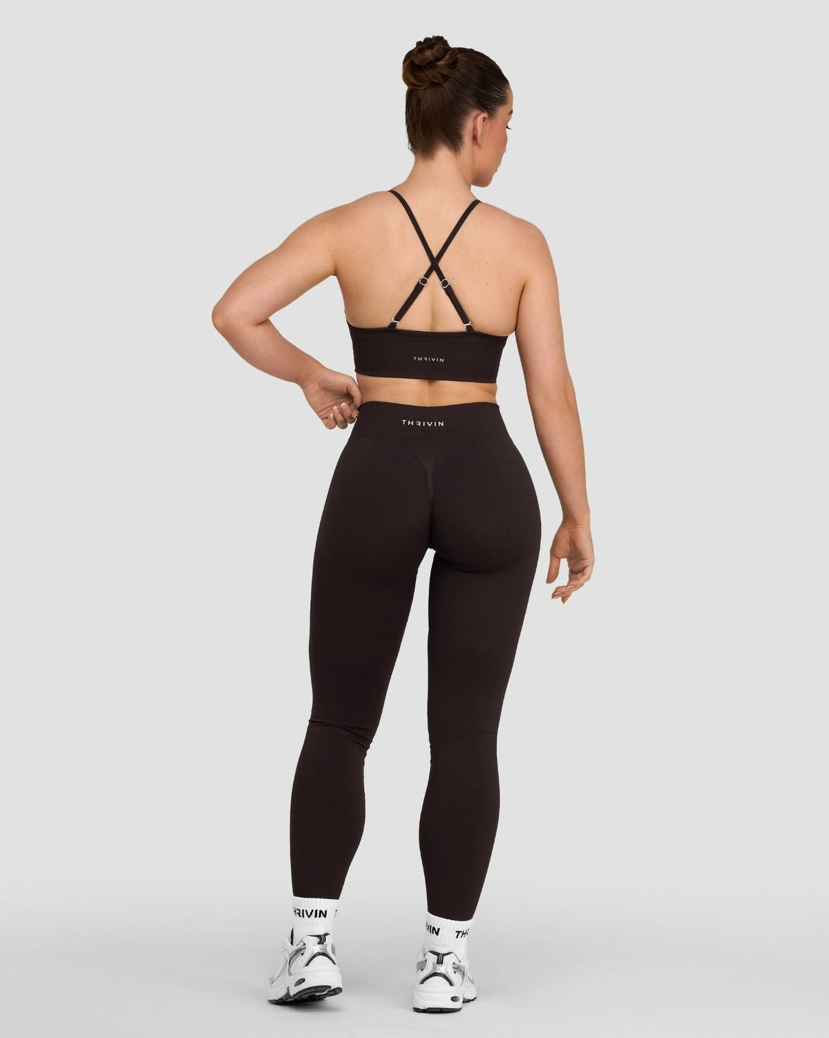 Elevate™ Sculpting Mid Waist Scrunch Leggings | Coffee