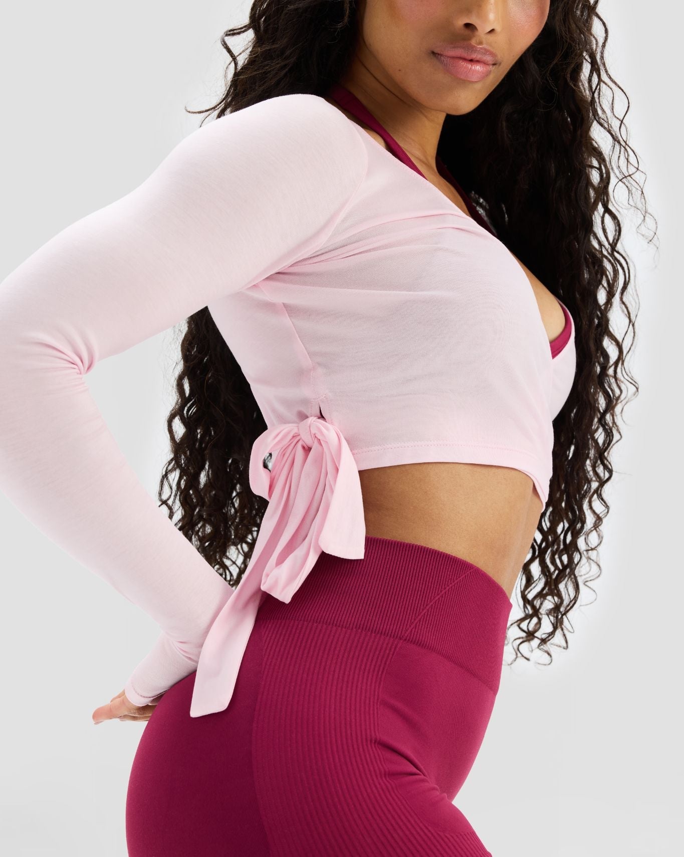 The Essential Collection Sheer Crop Wrap | Cherry Blossom