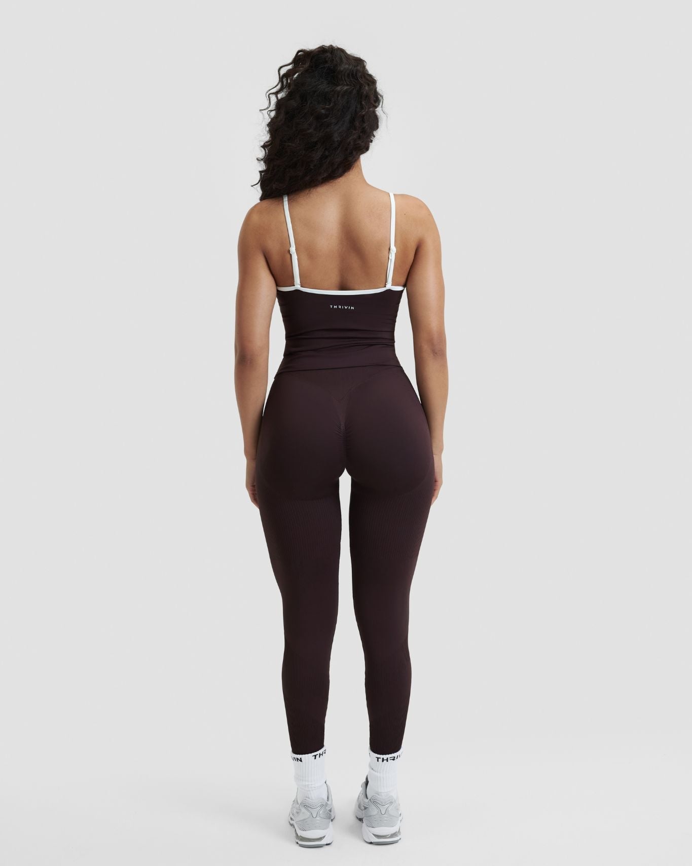 Elevate™ Outline Cross Back Tank Top | Coffee