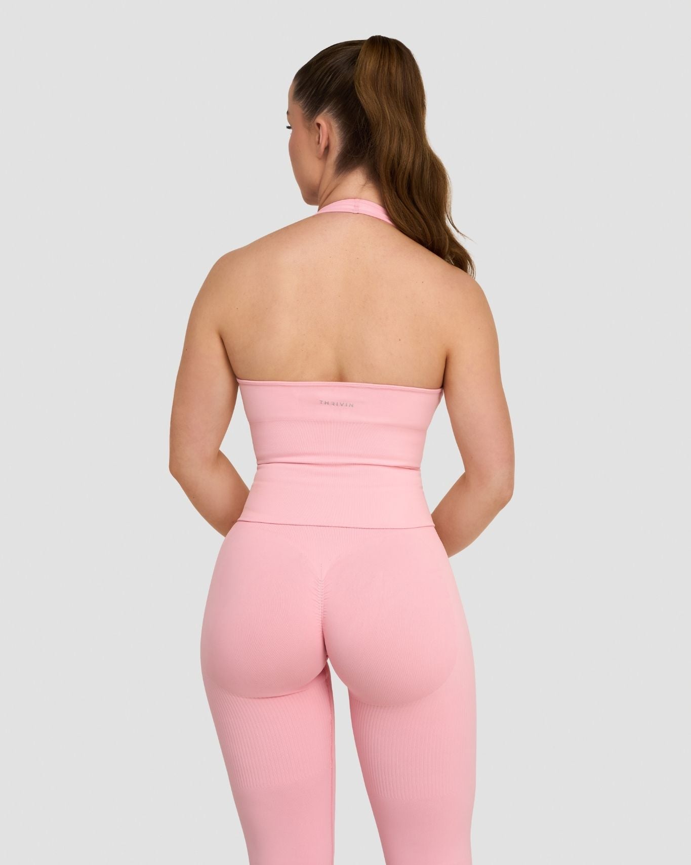 Elevate™ Sculpting Seamless Halterneck Top | Cotton Pink