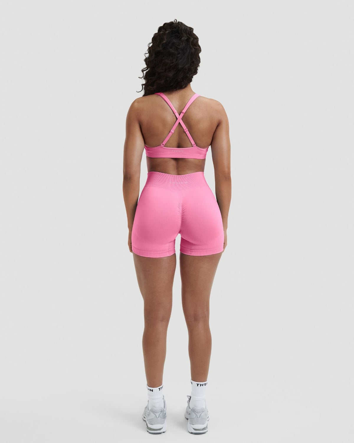 Elevate™ Sculpting Mid Waist Scrunch Shorter Shorts | Bubble Pink