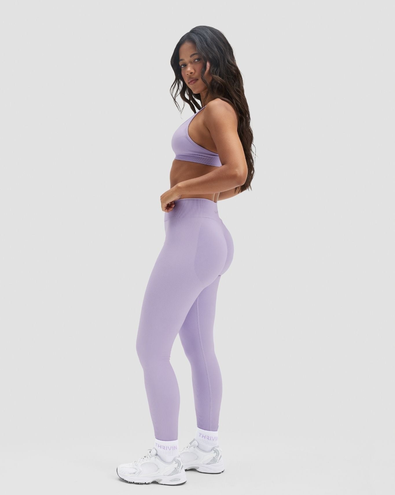 Elevate™ Sculpting Mid Waist Scrunch Leggings | Lilac