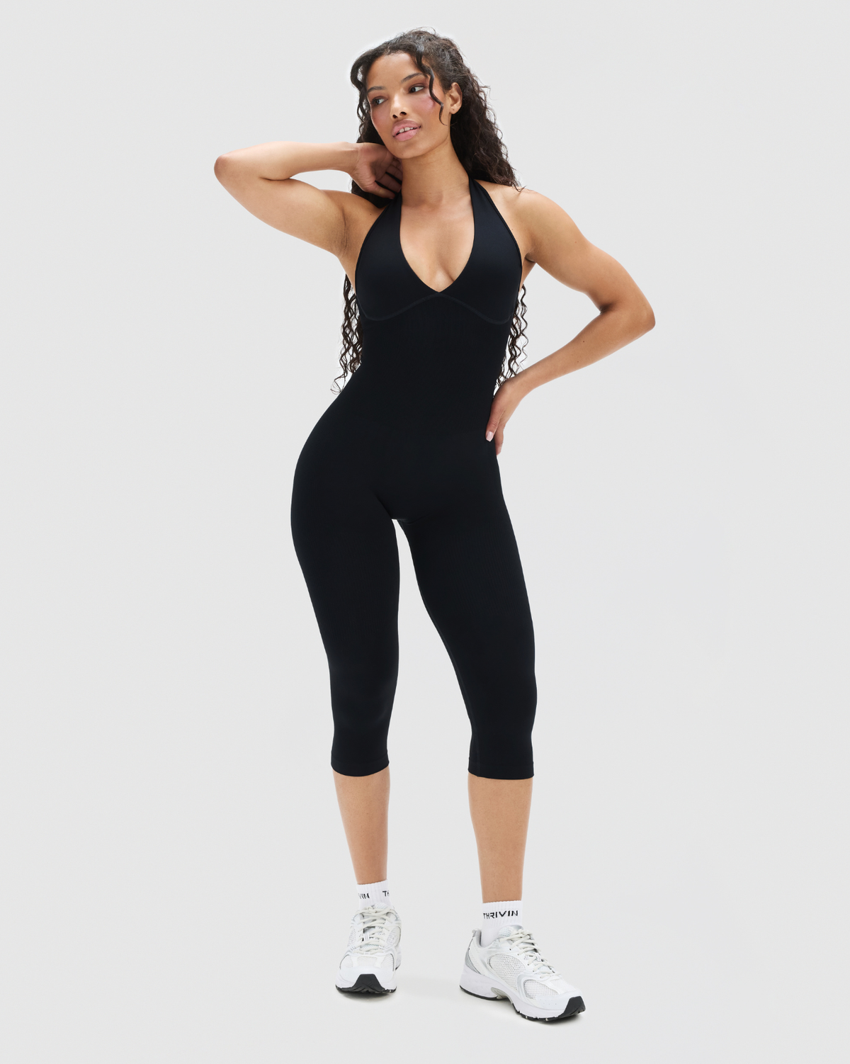 Elevate™ Sculpting All in One Capri Jumpsuit | Night Black